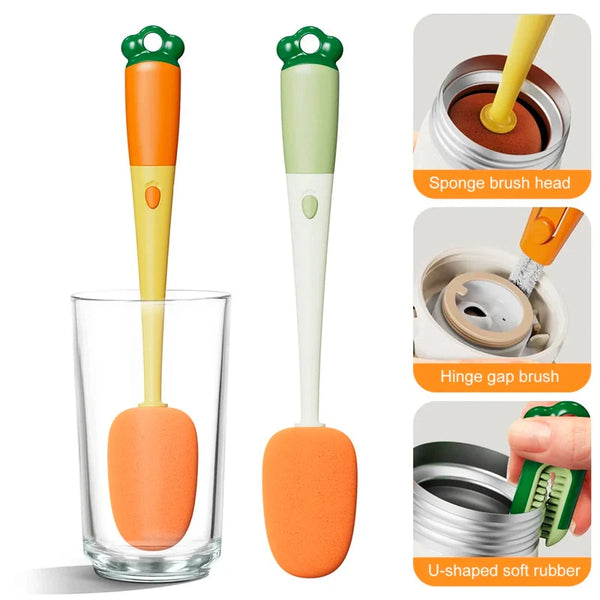 3-in-1 multi-function long handle cup brush